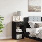 vidaXL Nachttisch Schwarz 35x34x65 cm Holzwerkstoff vidaXL Nachttisch Schwarz 35x34x65 cm Holzwerkstoff