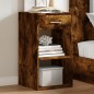 vidaXL Nachttisch Räuchereiche 35x34x65 cm Holzwerkstoff