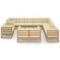 13-tlg. Garten-Lounge-Set Kissen Honigbraun Kiefer Massivholz 13-tlg. Garten-Lounge-Set Kissen Honigbraun Kiefer Massivholz