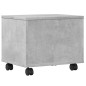 vidaXL Druckerständer mit Rollen Betongrau 41x32x34,5 cm vidaXL Druckerständer mit Rollen Betongrau 41x32x34,5 cm