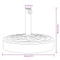 vidaXL Sonnenschirmständer für Ø38/48 mm Mast 25 kg Rund vidaXL Sonnenschirmständer für Ø38/48 mm Mast 25 kg Rund