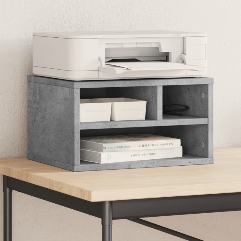 vidaXL Druckerständer Betongrau 40x32x22,5 cm Holzwerkstoff vidaXL Druckerständer Betongrau 40x32x22,5 cm Holzwerkstoff