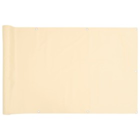 vidaXL Balkon-Sichtschutz Creme 1000x75 cm PVC