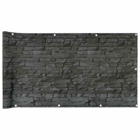 vidaXL Balkon-Sichtschutz Steinoptik Grau 300x75 cm PVC