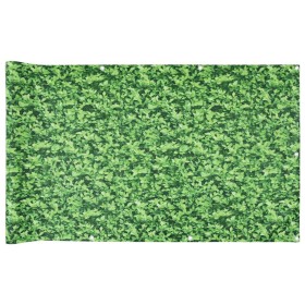vidaXL Balkon-Sichtschutz Pflanzen-Optik Grün 300x75 cm PVC