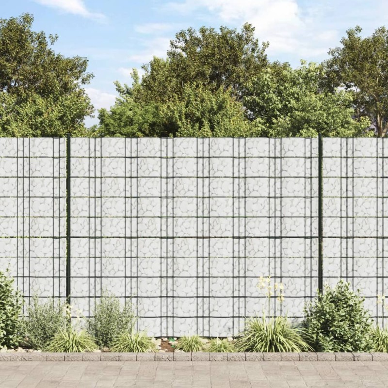 vidaXL Sichtschutzstreifen Marmorkies-Optik Grau 35x0,19 m PVC vidaXL Sichtschutzstreifen Marmorkies-Optik Grau 35x0,19 m PVC