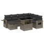 vidaXL 8-tlg. Garten-Sofagarnitur mit Kissen Grau Poly Rattan vidaXL 8-tlg. Garten-Sofagarnitur mit Kissen Grau Poly Rattan