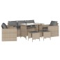 vidaXL 6-tlg. Garten-Sofagarnitur mit Kissen Beige Poly Rattan vidaXL 6-tlg. Garten-Sofagarnitur mit Kissen Beige Poly Rattan