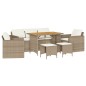 vidaXL 6-tlg. Garten-Sofagarnitur mit Kissen Beige Poly Rattan vidaXL 6-tlg. Garten-Sofagarnitur mit Kissen Beige Poly Rattan