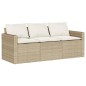 vidaXL 6-tlg. Garten-Sofagarnitur mit Kissen Beige Poly Rattan vidaXL 6-tlg. Garten-Sofagarnitur mit Kissen Beige Poly Rattan