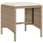vidaXL 6-tlg. Garten-Sofagarnitur mit Kissen Beige Poly Rattan vidaXL 6-tlg. Garten-Sofagarnitur mit Kissen Beige Poly Rattan
