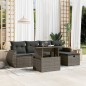 vidaXL 6-tlg. Garten-Sofagarnitur mit Kissen Grau Poly Rattan vidaXL 6-tlg. Garten-Sofagarnitur mit Kissen Grau Poly Rattan