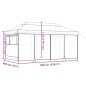 vidaXL Partyzelt Faltbar Pop-Up mit 4 Seitenteilen Beige vidaXL Partyzelt Faltbar Pop-Up mit 4 Seitenteilen Beige