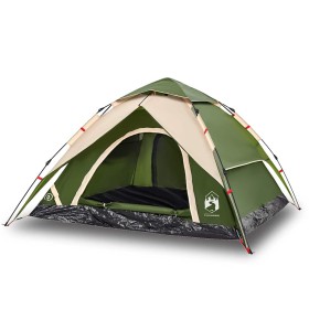 vidaXL Kuppel-Campingzelt 5 Personen Grün Quick Release