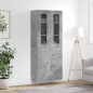 Highboard Betongrau 69,5x34x180 cm Holzwerkstoff Highboard Betongrau 69,5x34x180 cm Holzwerkstoff