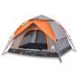 vidaXL Kuppel-Campingzelt 3 Personen Grau und Orange Quick Release vidaXL Kuppel-Campingzelt 3 Personen Grau und Orange Quick Release