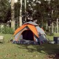 vidaXL Kuppel-Campingzelt 3 Personen Grau und Orange Quick Release vidaXL Kuppel-Campingzelt 3 Personen Grau und Orange Quick Release