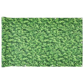 vidaXL Balkon-Sichtschutz Pflanzen-Optik Grün 1000x75 cm PVC
