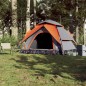vidaXL Kuppel-Campingzelt 5 Personen Grau und Orange Quick Release vidaXL Kuppel-Campingzelt 5 Personen Grau und Orange Quick Release