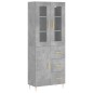 Highboard Betongrau 69,5x34x180 cm Holzwerkstoff Highboard Betongrau 69,5x34x180 cm Holzwerkstoff