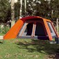 vidaXL Familienzelt mit Vorzelt 9 Personen Grau Orange Quick Release vidaXL Familienzelt mit Vorzelt 9 Personen Grau Orange Quick Release