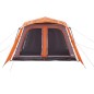 vidaXL Familienzelt mit Vorzelt 9 Personen Grau Orange Quick Release vidaXL Familienzelt mit Vorzelt 9 Personen Grau Orange Quick Release