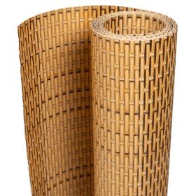 vidaXL Balkon-Sichtschutz Hellbraun 1000x80 cm Poly Rattan