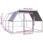 vidaXL Hühnerkäfig 3x8x2 m Verzinkter Stahl vidaXL Hühnerkäfig 3x8x2 m Verzinkter Stahl