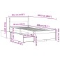 vidaXL Massivholzbett ohne Matratze Weiß 90x200 cm Kiefernholz vidaXL Massivholzbett ohne Matratze Weiß 90x200 cm Kiefernholz