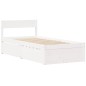 vidaXL Massivholzbett ohne Matratze Weiß 75x190 cm Kiefernholz vidaXL Massivholzbett ohne Matratze Weiß 75x190 cm Kiefernholz