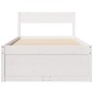 vidaXL Massivholzbett ohne Matratze Weiß 75x190 cm Kiefernholz vidaXL Massivholzbett ohne Matratze Weiß 75x190 cm Kiefernholz
