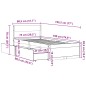 vidaXL Massivholzbett ohne Matratze Weiß 75x190 cm Kiefernholz vidaXL Massivholzbett ohne Matratze Weiß 75x190 cm Kiefernholz