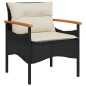 vidaXL 4-tlg. Garten-Sofagarnitur mit Kissen Schwarz Poly Rattan vidaXL 4-tlg. Garten-Sofagarnitur mit Kissen Schwarz Poly Rattan