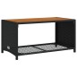 vidaXL 4-tlg. Garten-Sofagarnitur mit Kissen Schwarz Poly Rattan vidaXL 4-tlg. Garten-Sofagarnitur mit Kissen Schwarz Poly Rattan