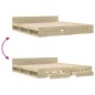 vidaXL Bettgestell mit Schubladen Sonoma-Eiche 180x200cm Holzwerkstoff vidaXL Bettgestell mit Schubladen Sonoma-Eiche 180x200cm Holzwerkstoff