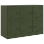 vidaXL Sideboard Olivgrün 99x39x73 cm Stahl vidaXL Sideboard Olivgrün 99x39x73 cm Stahl