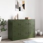 vidaXL Sideboard Olivgrün 99x39x73 cm Stahl vidaXL Sideboard Olivgrün 99x39x73 cm Stahl
