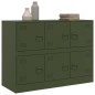 vidaXL Sideboard Olivgrün 99x39x73 cm Stahl vidaXL Sideboard Olivgrün 99x39x73 cm Stahl