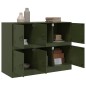 vidaXL Sideboard Olivgrün 99x39x73 cm Stahl vidaXL Sideboard Olivgrün 99x39x73 cm Stahl
