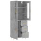 Highboard Betongrau 69,5x34x180 cm Holzwerkstoff Highboard Betongrau 69,5x34x180 cm Holzwerkstoff
