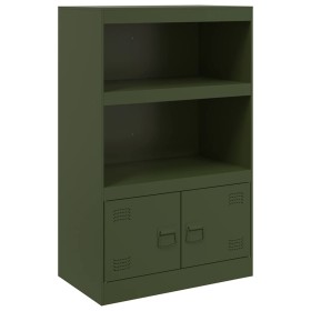 vidaXL Sideboard Olivgrün 67x39x107 cm Stahl