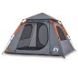 vidaXL Kuppel-Campingzelt 4 Personen Grau und Orange Quick Release vidaXL Kuppel-Campingzelt 4 Personen Grau und Orange Quick Release