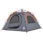 vidaXL Kuppel-Campingzelt 4 Personen Grau und Orange Quick Release vidaXL Kuppel-Campingzelt 4 Personen Grau und Orange Quick Release