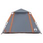vidaXL Kuppel-Campingzelt 4 Personen Grau und Orange Quick Release vidaXL Kuppel-Campingzelt 4 Personen Grau und Orange Quick Release