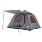 vidaXL Kuppel-Campingzelt 4 Personen Grau und Orange Quick Release vidaXL Kuppel-Campingzelt 4 Personen Grau und Orange Quick Release