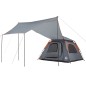vidaXL Kuppel-Campingzelt 4 Personen Grau und Orange Quick Release vidaXL Kuppel-Campingzelt 4 Personen Grau und Orange Quick Release