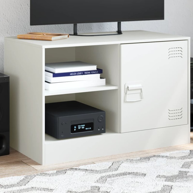 vidaXL TV-Schrank Weiß 67x39x44 cm Stahl vidaXL TV-Schrank Weiß 67x39x44 cm Stahl