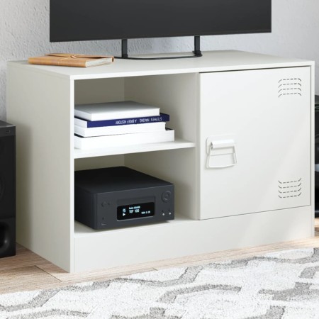 vidaXL TV-Schrank Weiß 67x39x44 cm Stahl