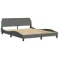 vidaXL Bett mit Matratze Dunkelgrau 160x200 cm Stoff vidaXL Bett mit Matratze Dunkelgrau 160x200 cm Stoff