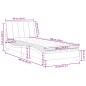 vidaXL Bett mit Matratze Dunkelgrau 90x190 cm Samt vidaXL Bett mit Matratze Dunkelgrau 90x190 cm Samt